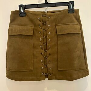 Women’s faux suede mini skirt